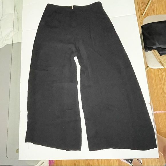 A.L.C. Womens high waisted Wide Leg ankle Pant rouser 2 black chic like new - Picture 4 of 12